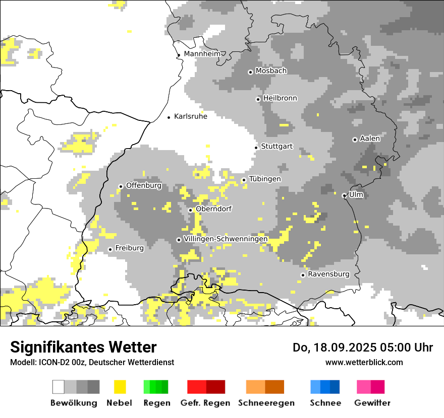 Modellkarten Signifikantes Wetter
