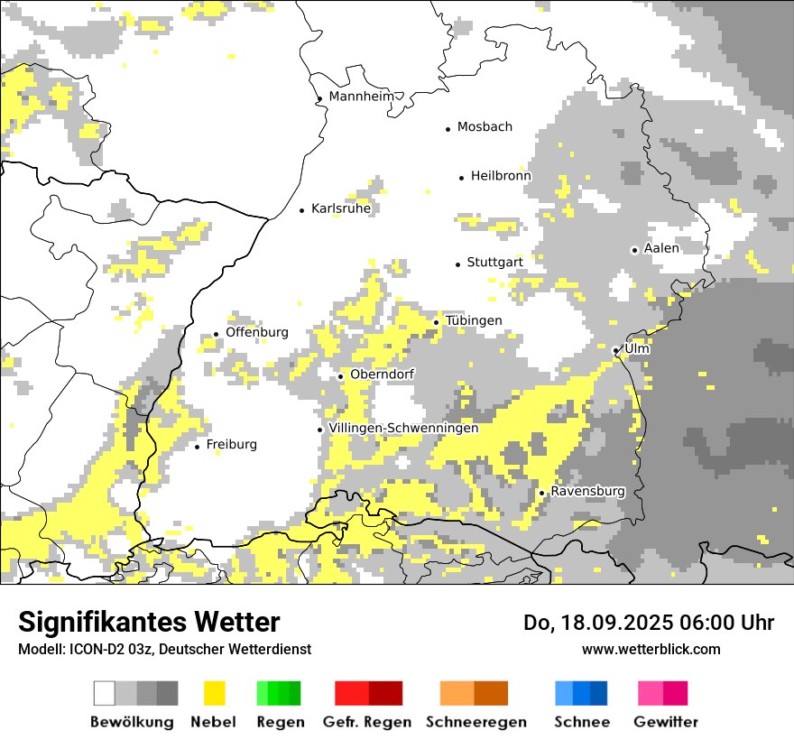 Modellkarten Signifikantes Wetter