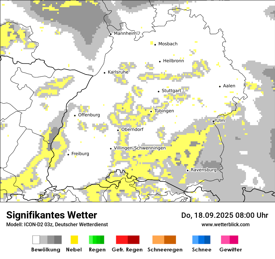 Modellkarten Signifikantes Wetter
