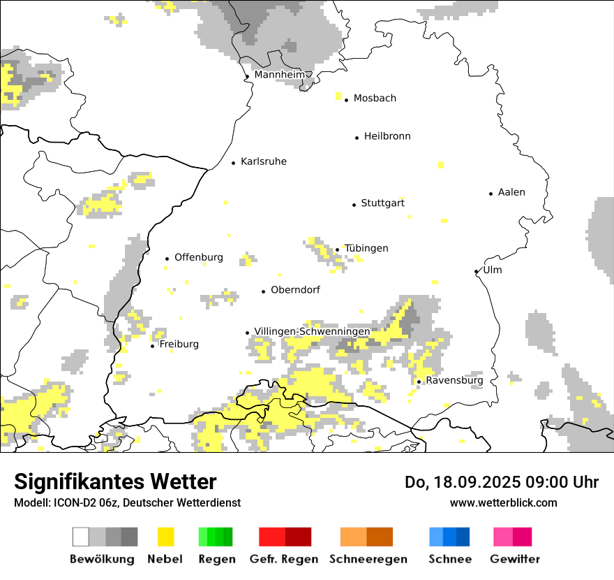 Modellkarten Signifikantes Wetter
