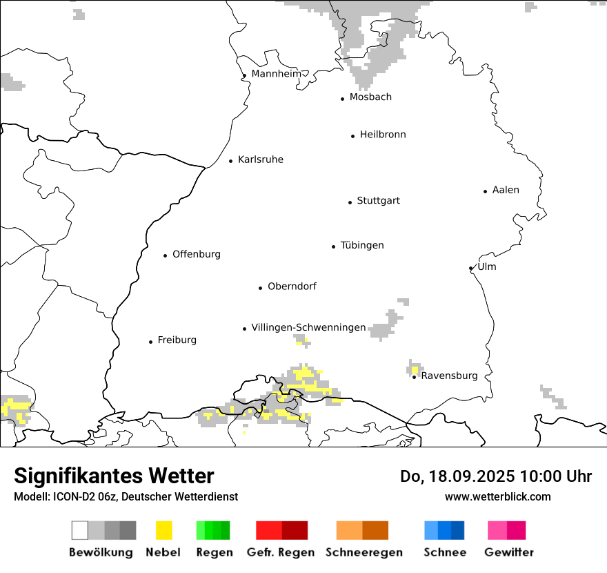 Modellkarten Signifikantes Wetter