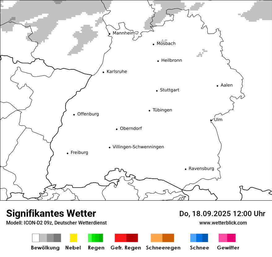 Modellkarten Signifikantes Wetter