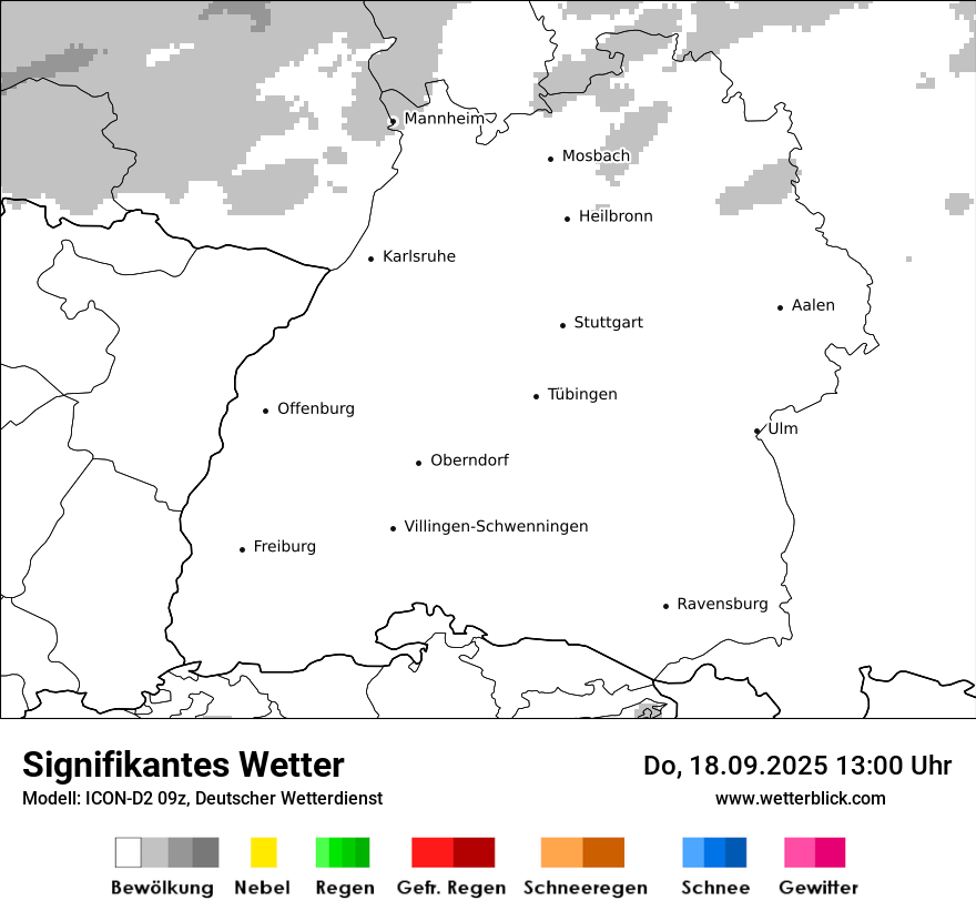 Modellkarten Signifikantes Wetter