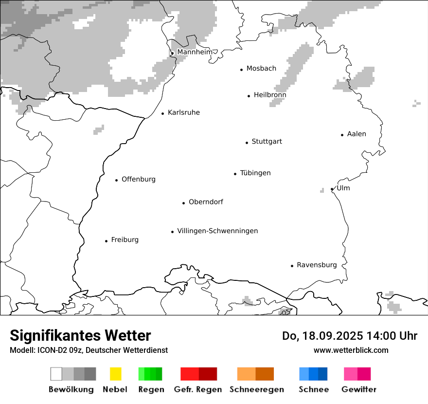 Modellkarten Signifikantes Wetter