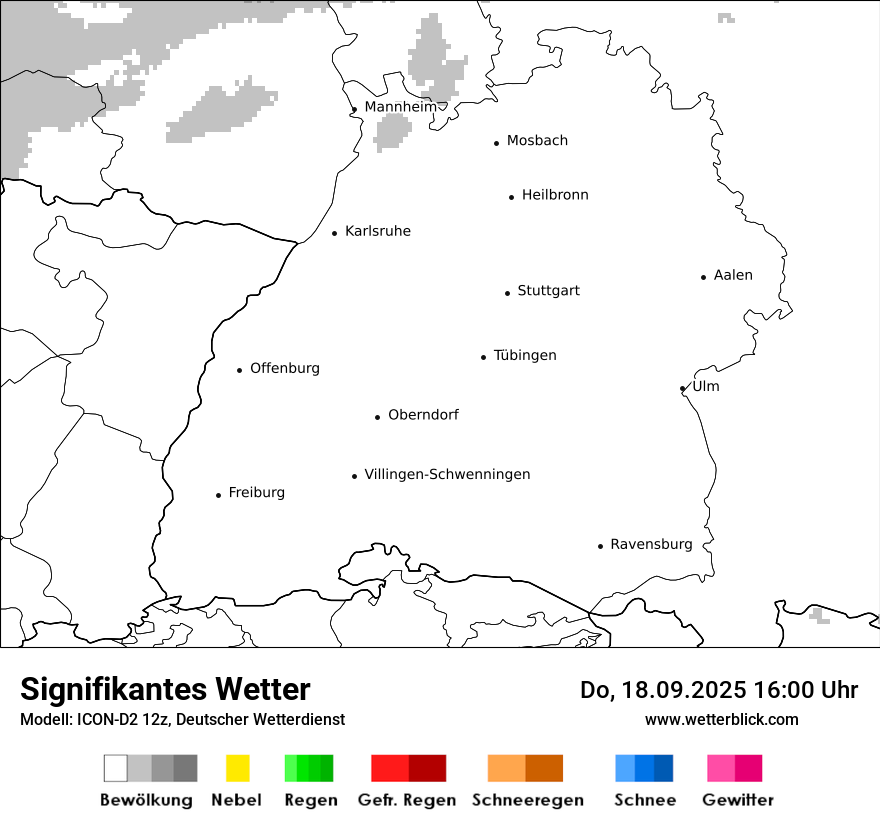 Modellkarten Signifikantes Wetter