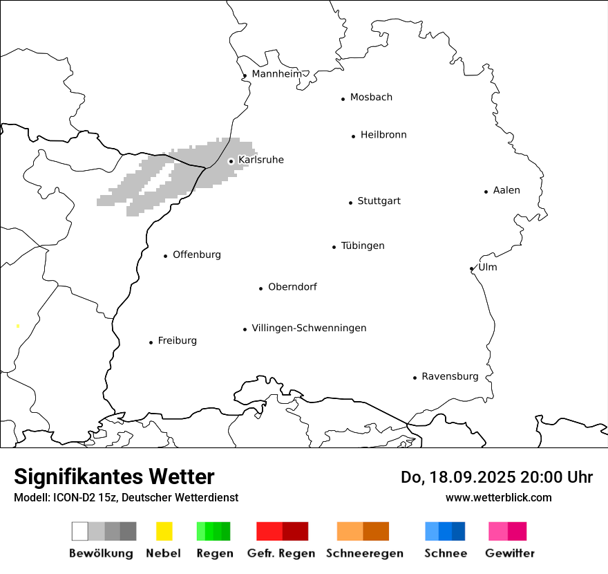 Modellkarten Signifikantes Wetter