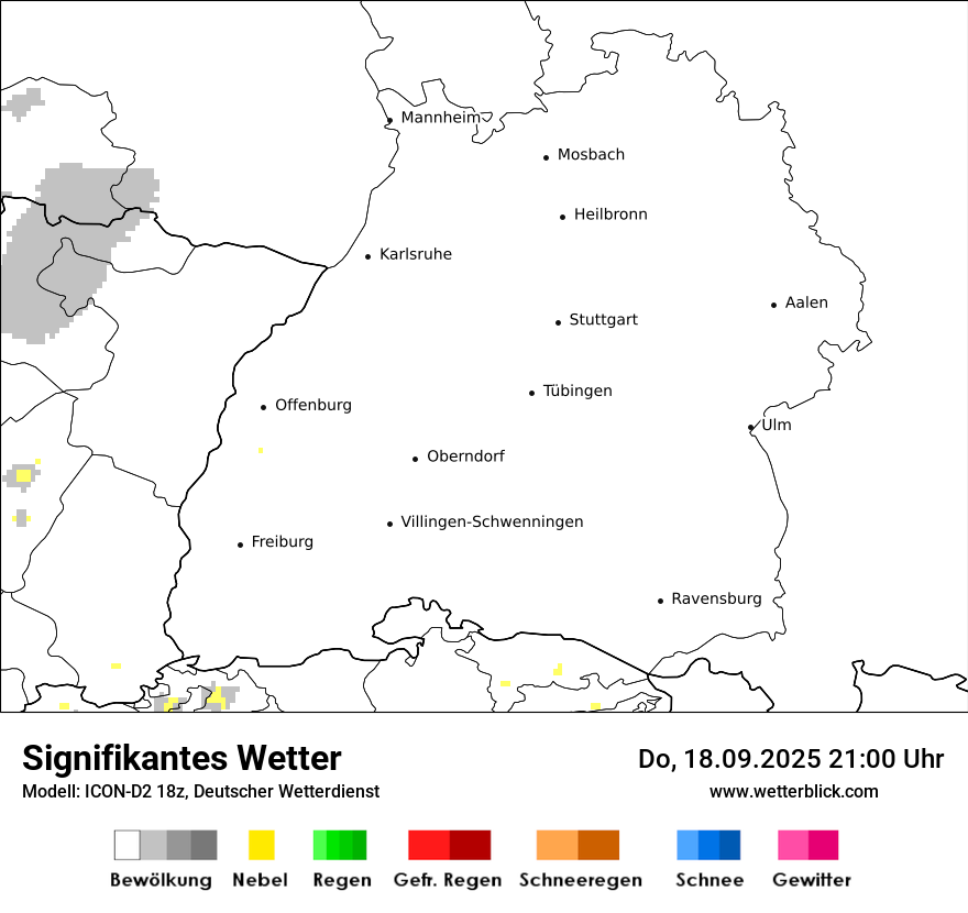 Modellkarten Signifikantes Wetter