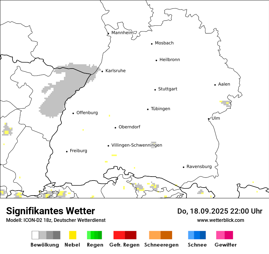 Modellkarten Signifikantes Wetter