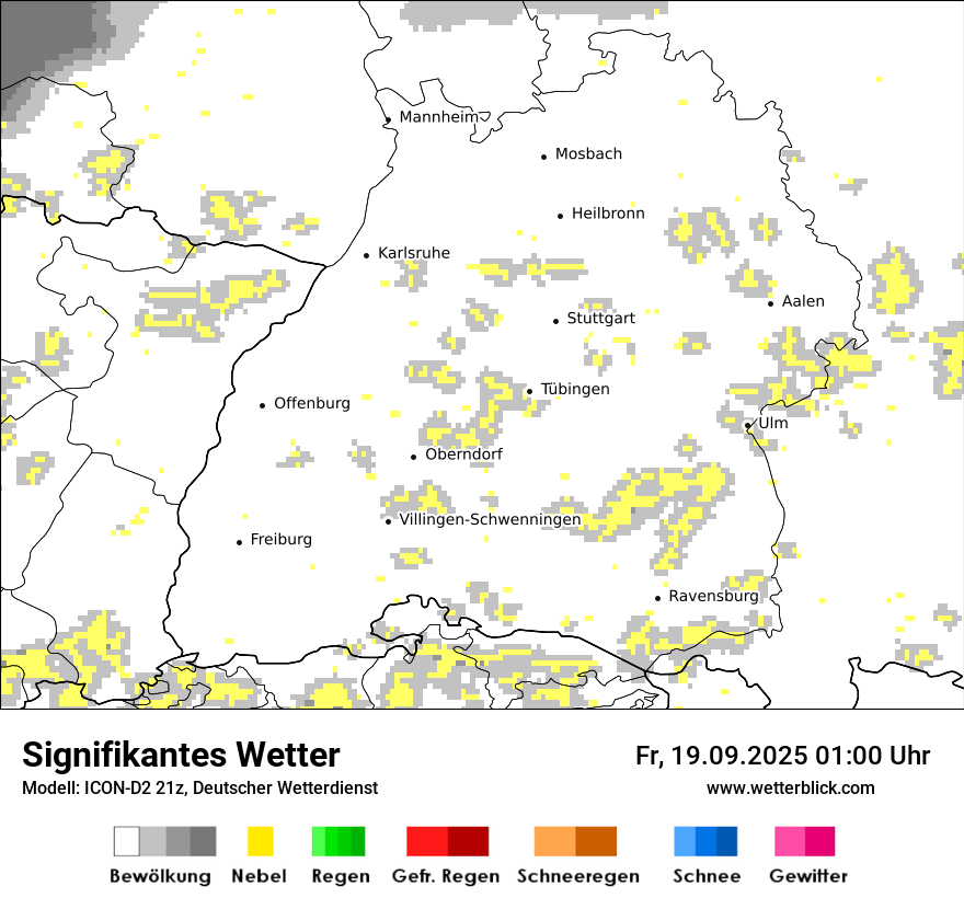 Modellkarten Signifikantes Wetter