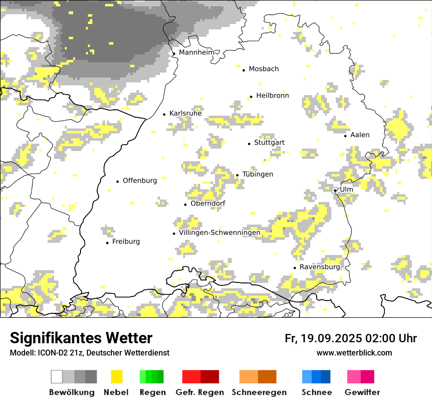 Modellkarten Signifikantes Wetter