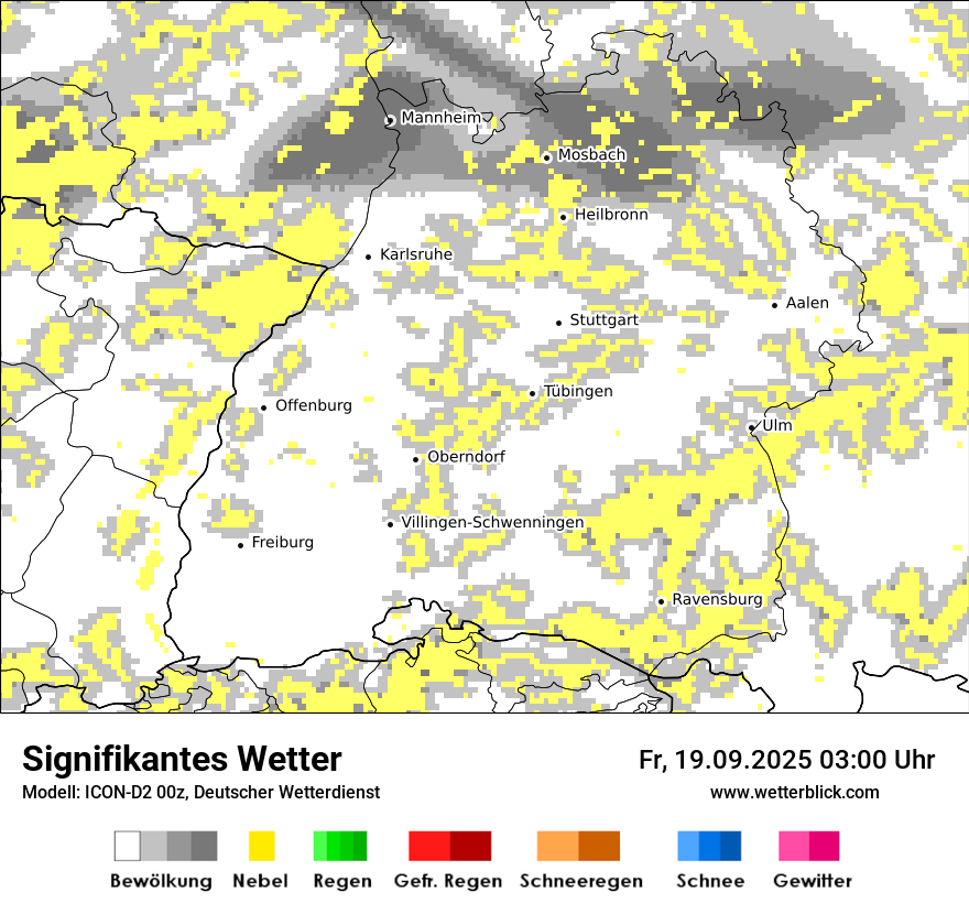 Modellkarten Signifikantes Wetter