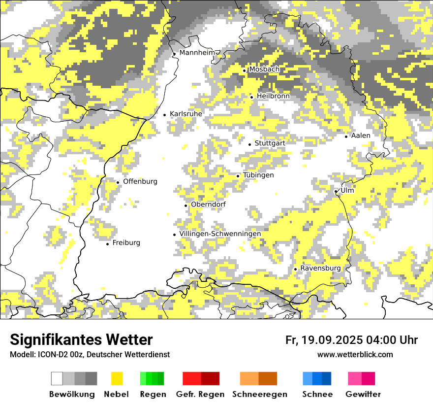 Modellkarten Signifikantes Wetter