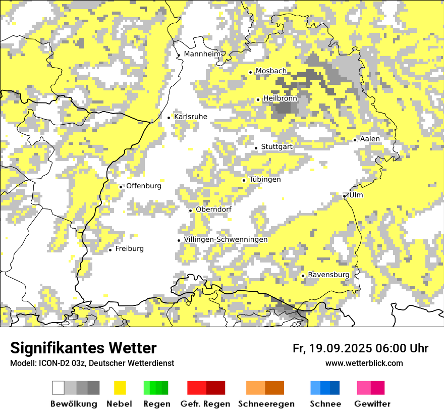 Modellkarten Signifikantes Wetter