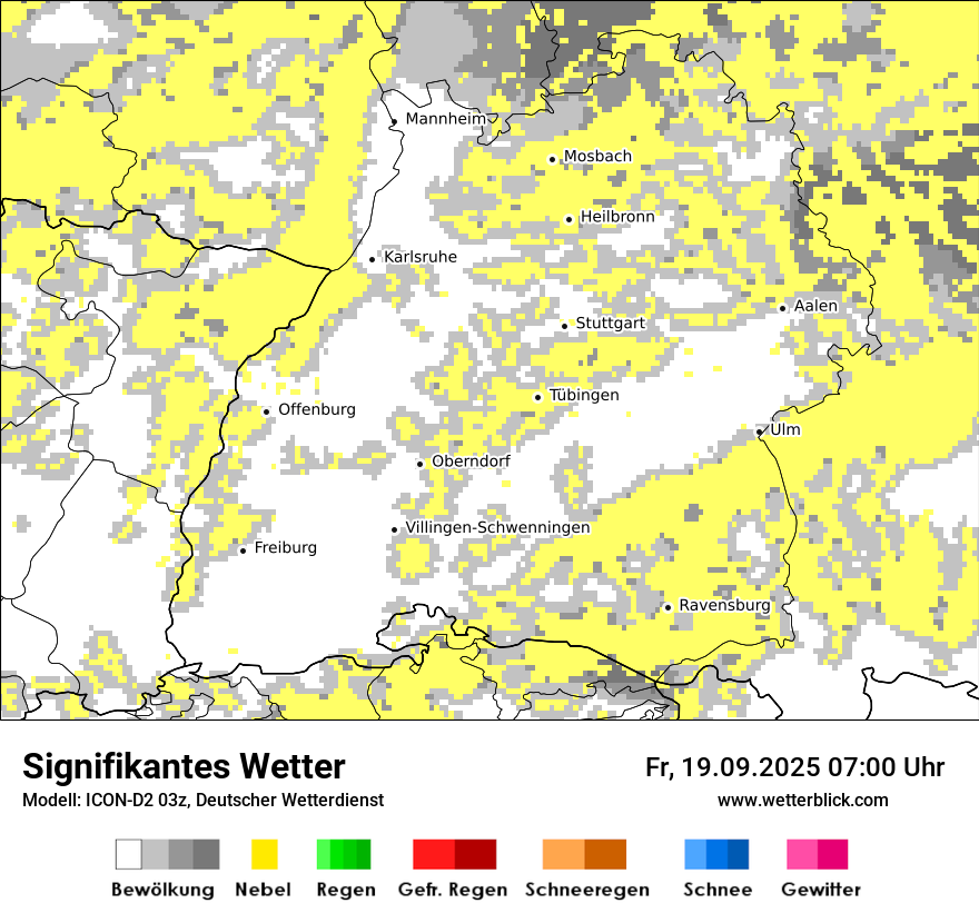 Modellkarten Signifikantes Wetter