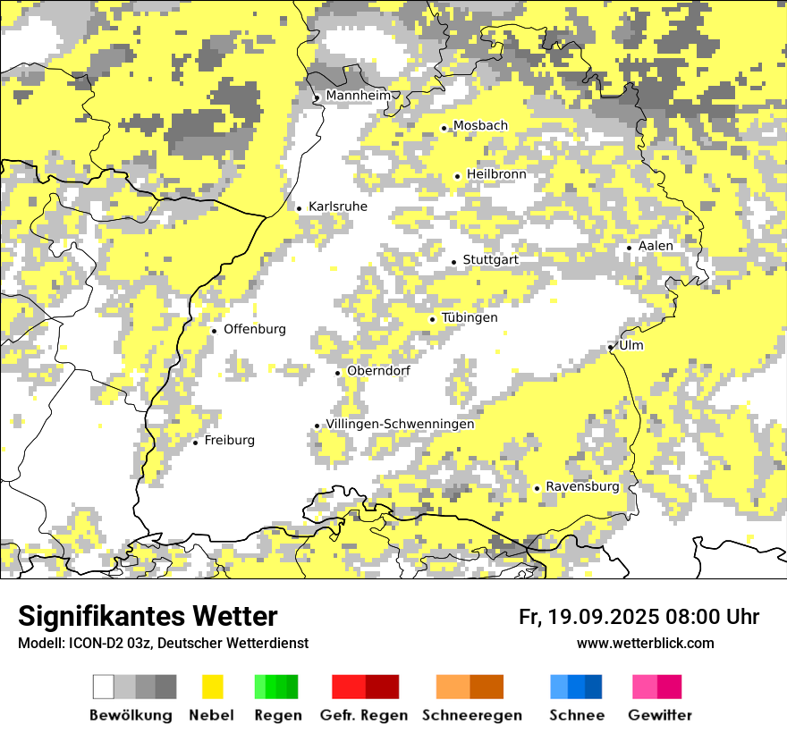 Modellkarten Signifikantes Wetter