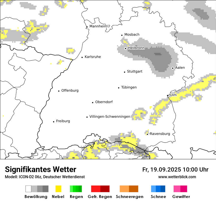 Modellkarten Signifikantes Wetter