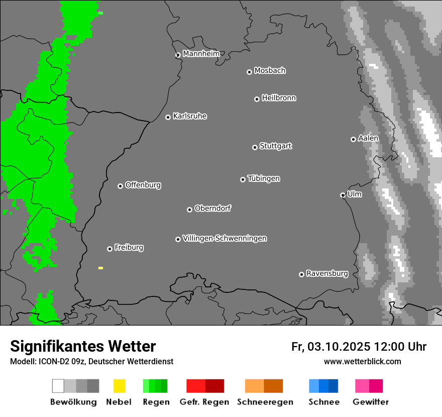 Modellkarten Signifikantes Wetter