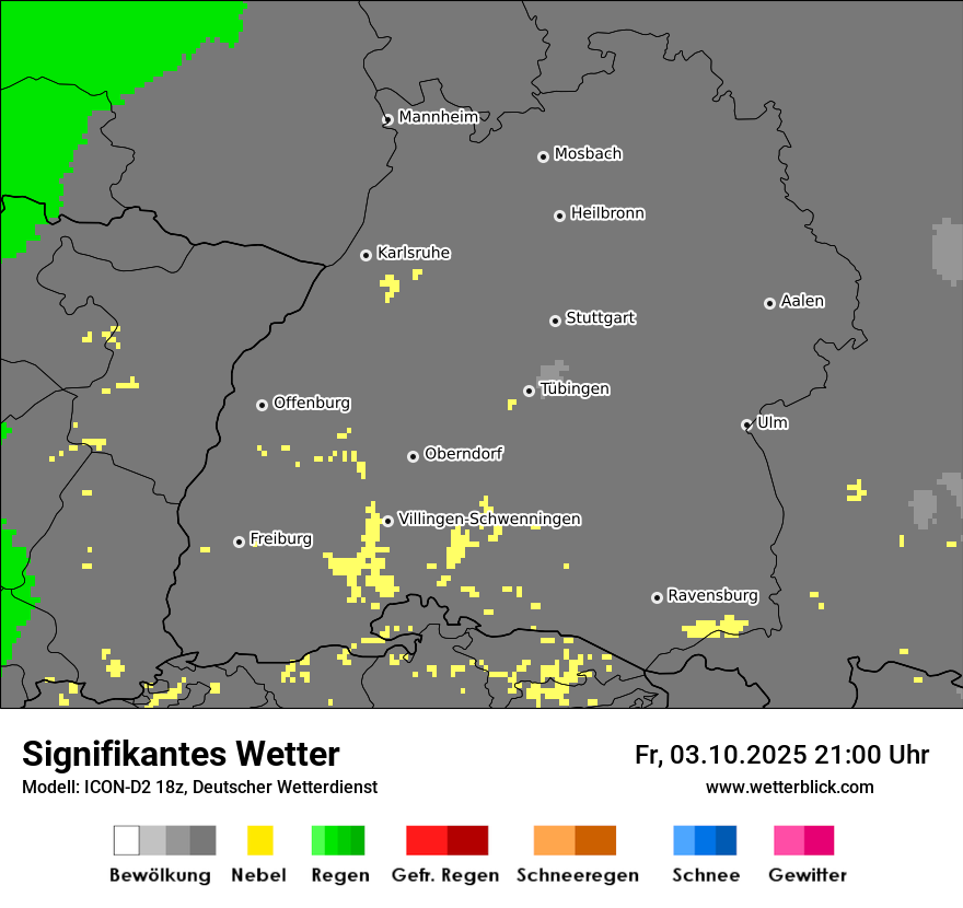 Modellkarten Signifikantes Wetter