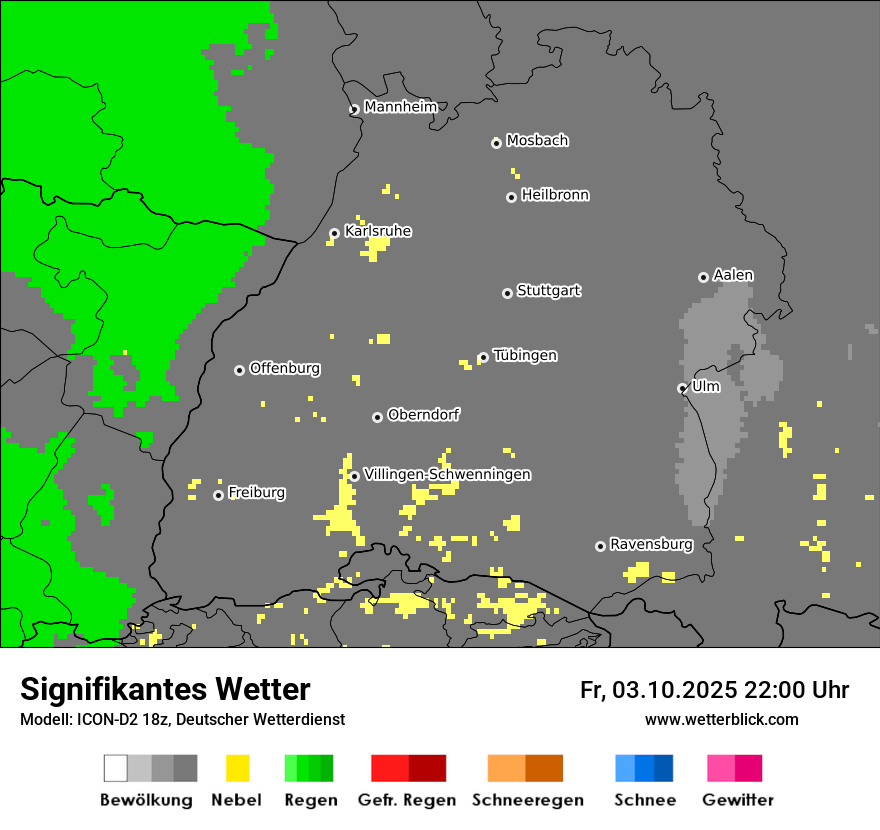 Modellkarten Signifikantes Wetter