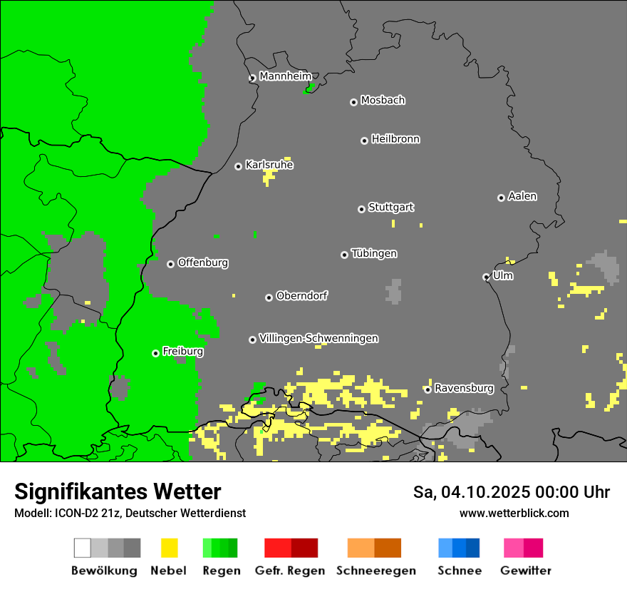 Modellkarten Signifikantes Wetter
