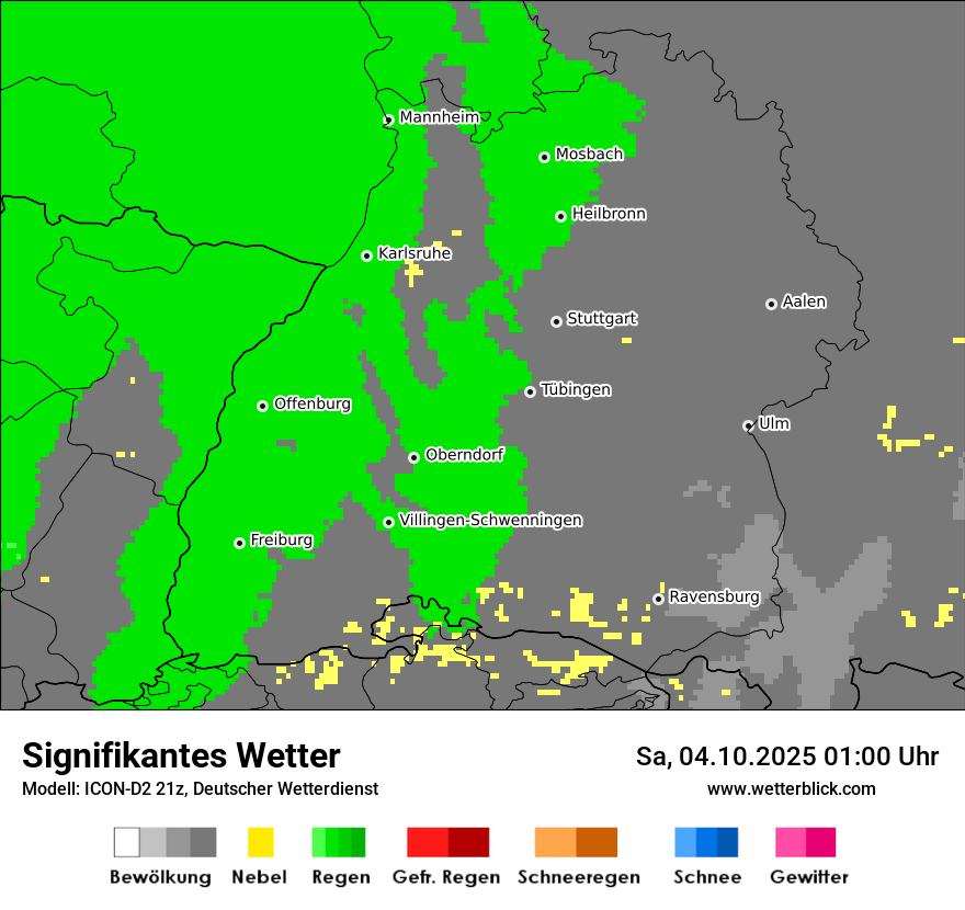 Modellkarten Signifikantes Wetter