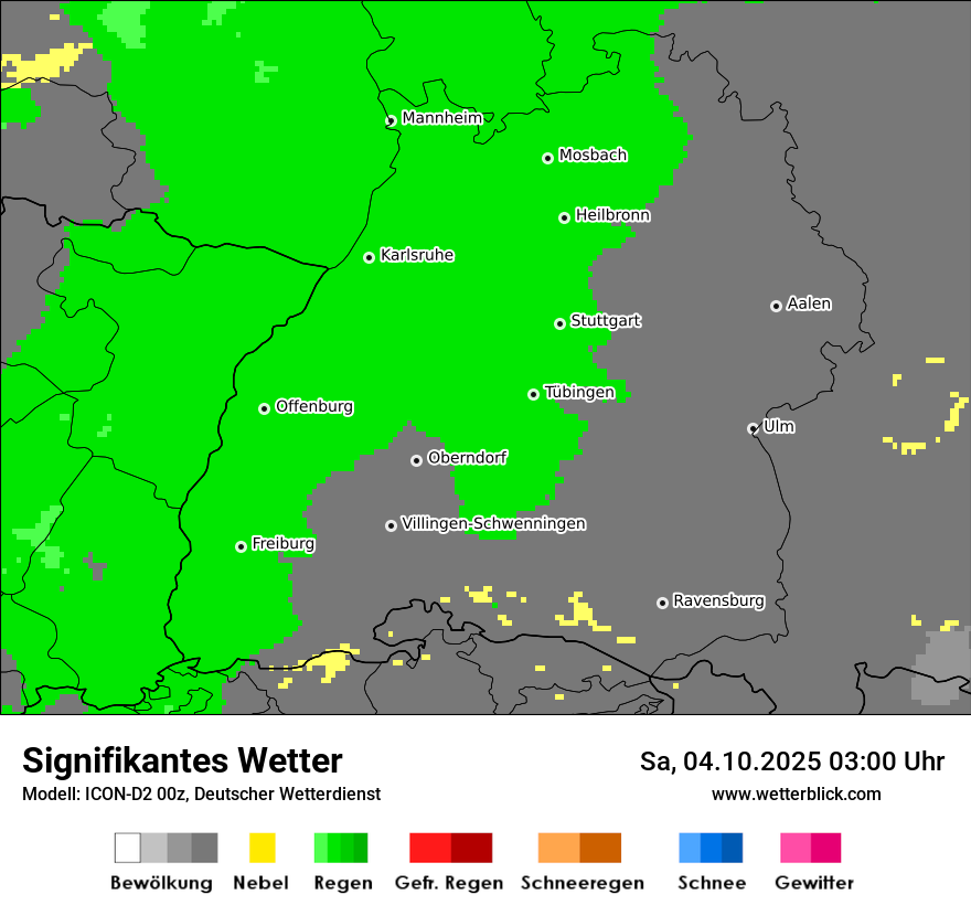 Modellkarten Signifikantes Wetter