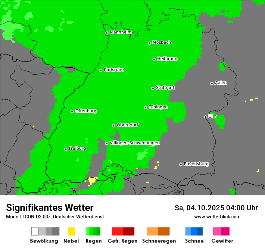 Modellkarten Signifikantes Wetter