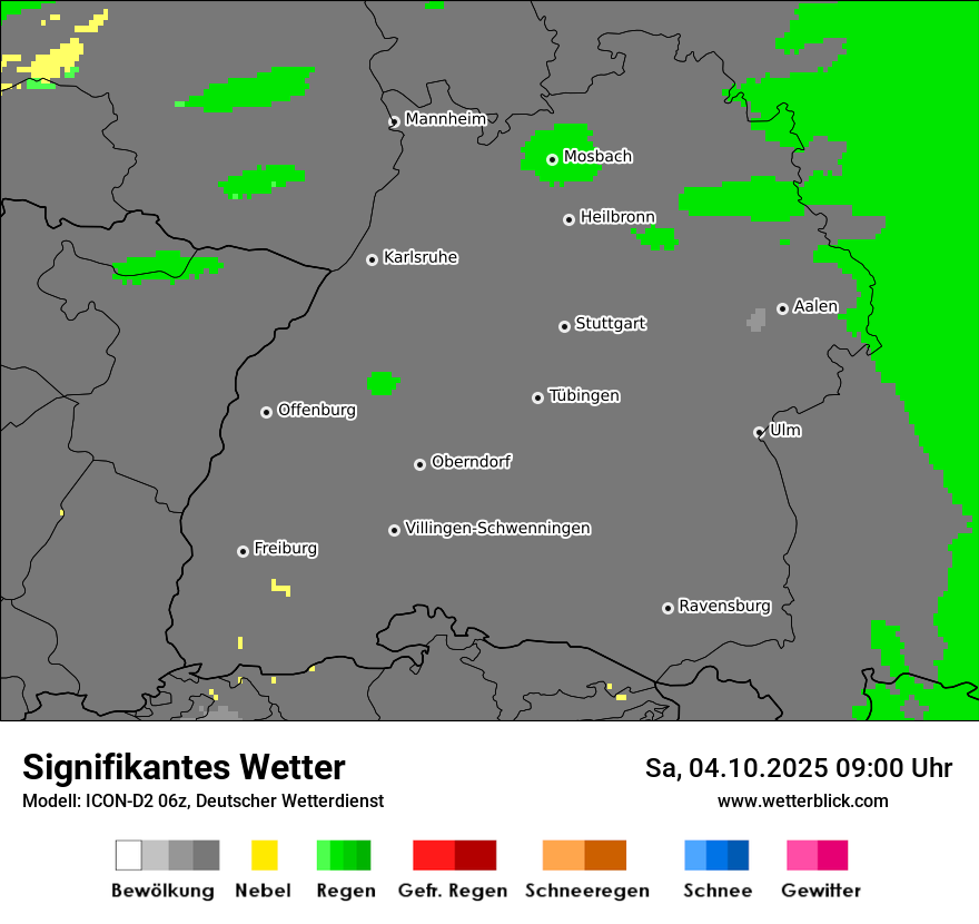 Modellkarten Signifikantes Wetter
