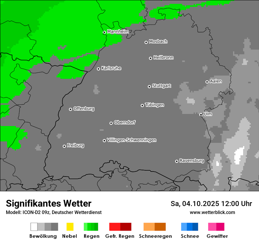 Modellkarten Signifikantes Wetter