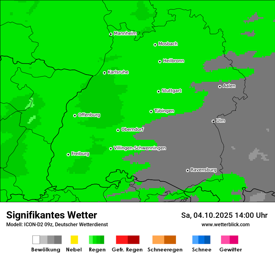 Modellkarten Signifikantes Wetter