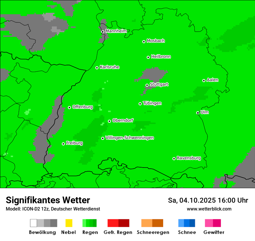 Modellkarten Signifikantes Wetter