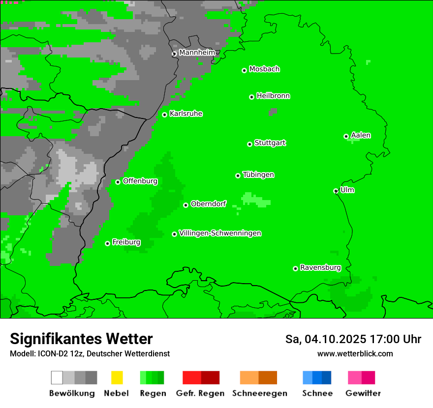 Modellkarten Signifikantes Wetter