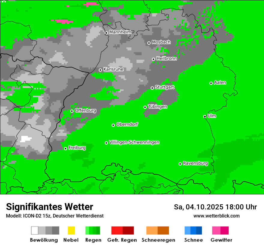 Modellkarten Signifikantes Wetter
