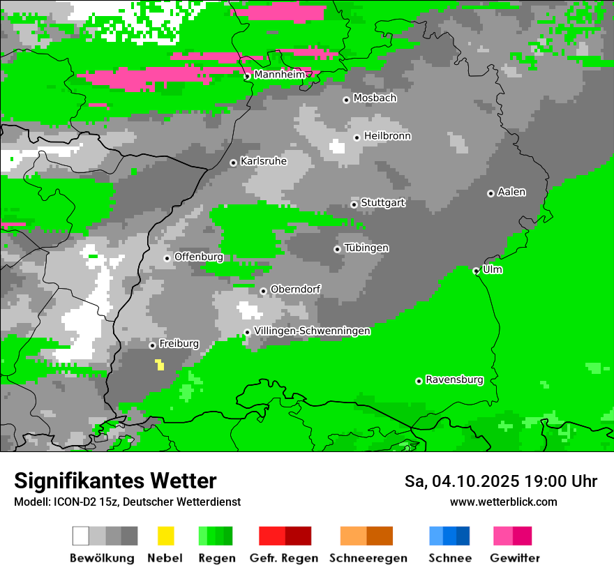 Modellkarten Signifikantes Wetter