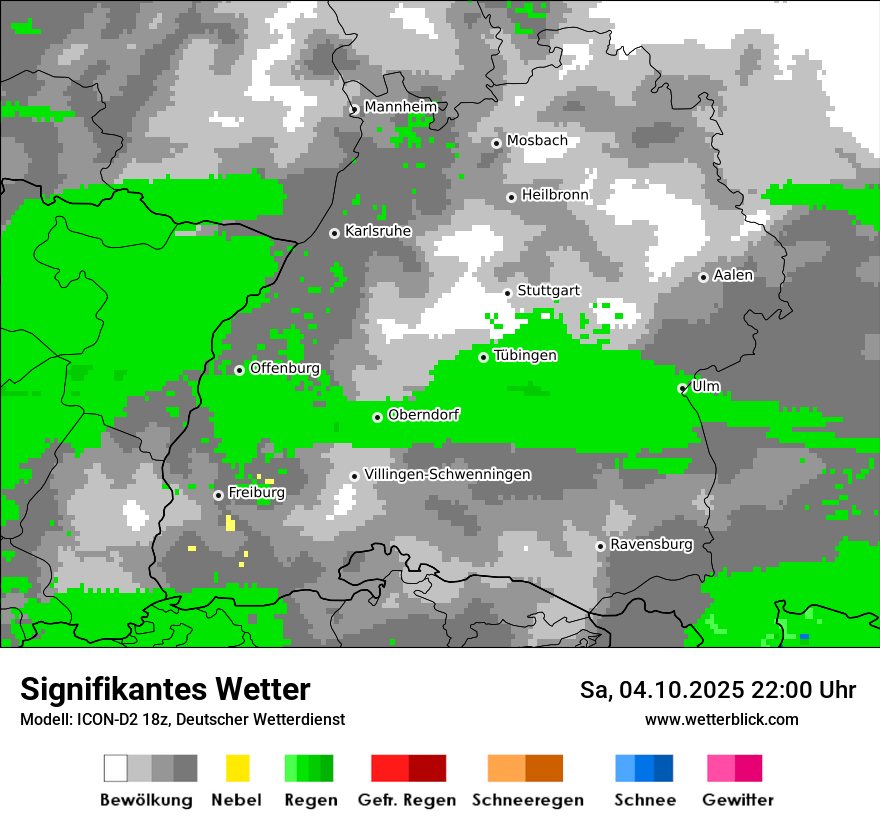 Modellkarten Signifikantes Wetter