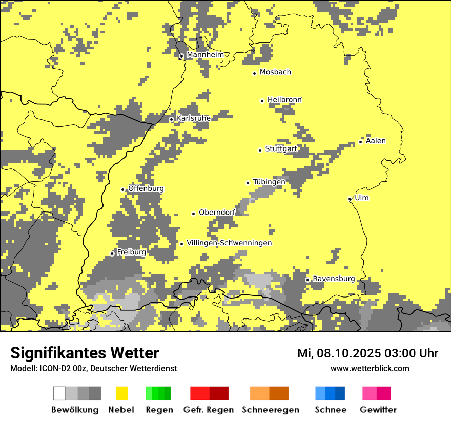 Modellkarten Signifikantes Wetter