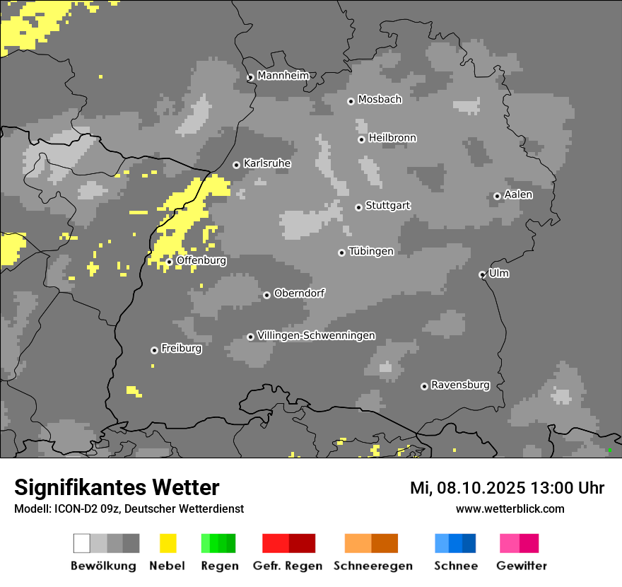 Modellkarten Signifikantes Wetter