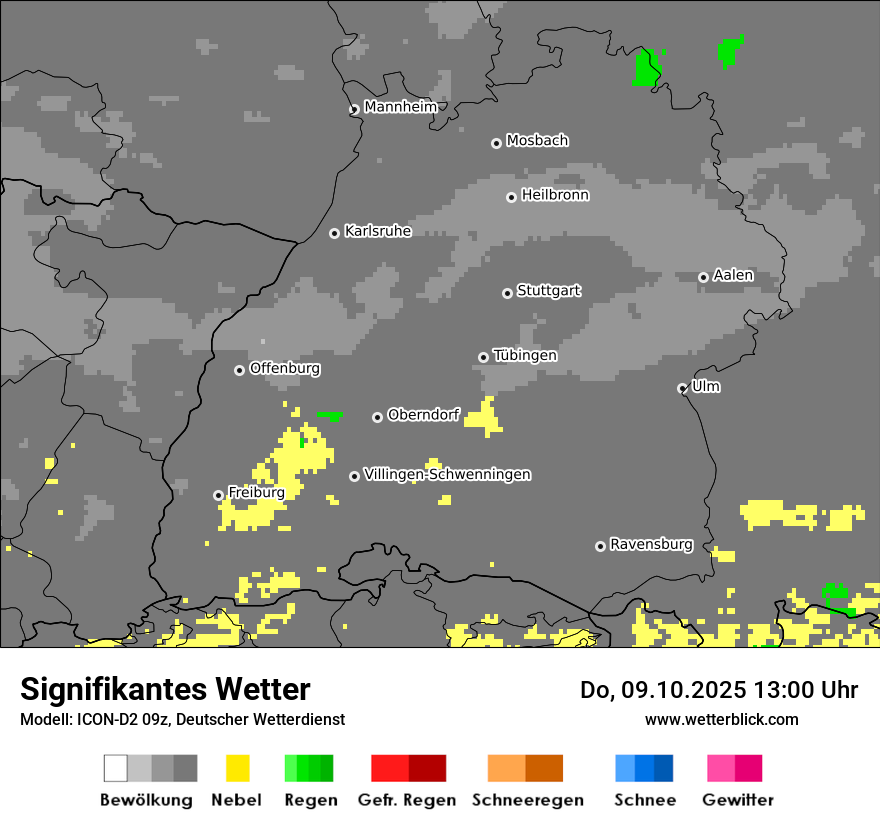 Modellkarten Signifikantes Wetter