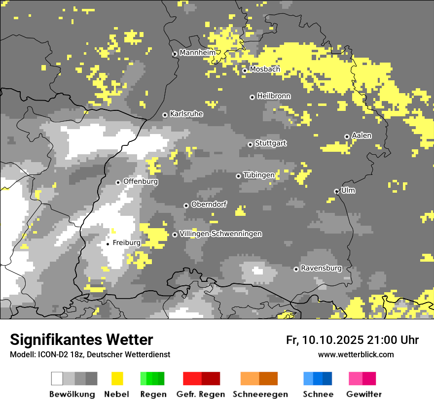 Modellkarten Signifikantes Wetter