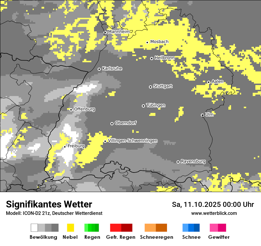 Modellkarten Signifikantes Wetter