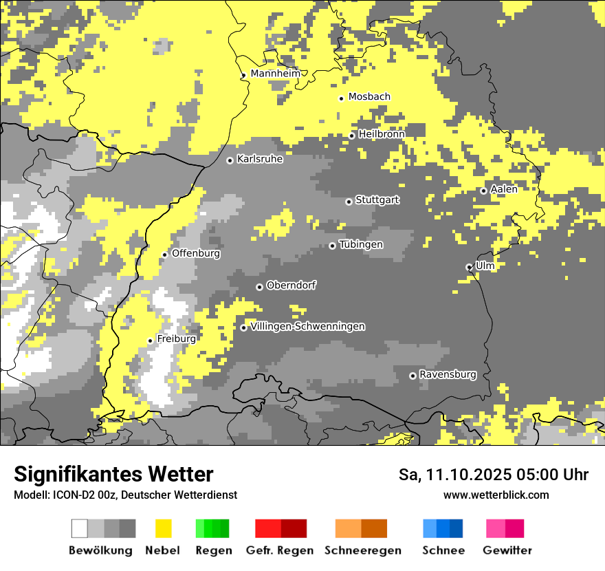 Modellkarten Signifikantes Wetter