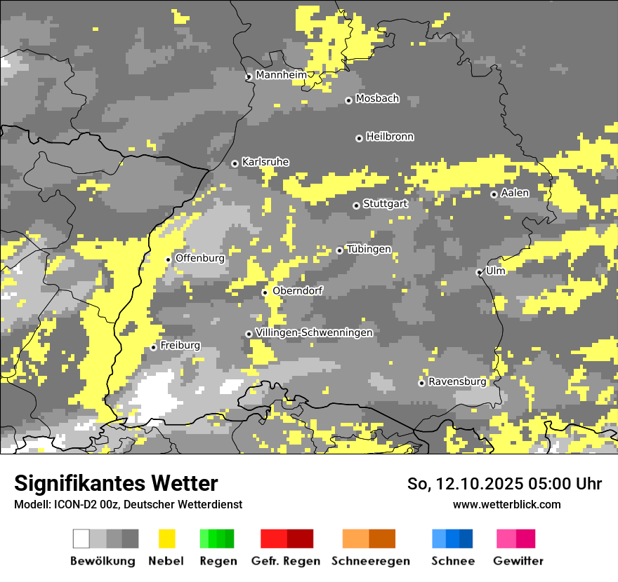 Modellkarten Signifikantes Wetter
