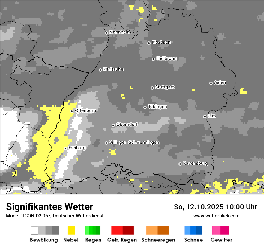 Modellkarten Signifikantes Wetter