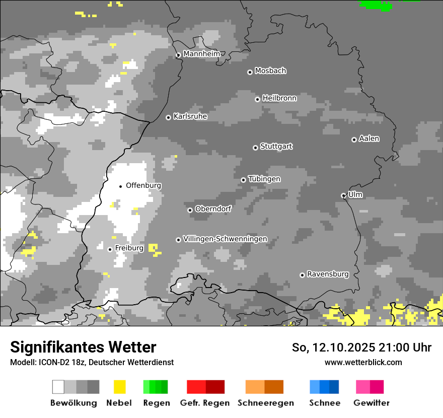 Modellkarten Signifikantes Wetter