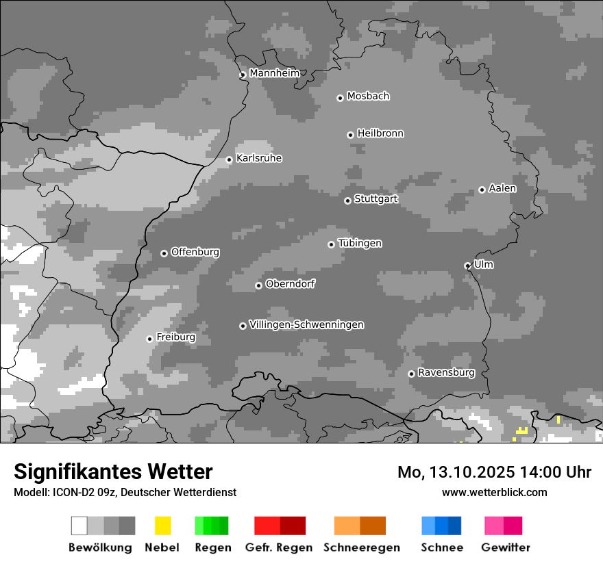 Modellkarten Signifikantes Wetter