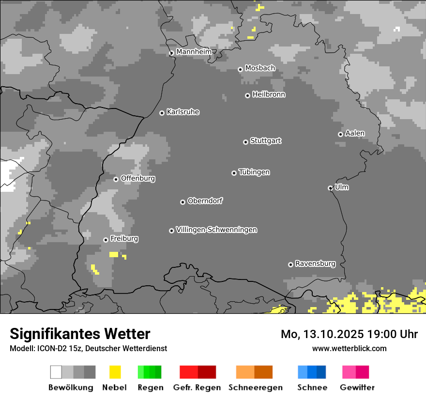 Modellkarten Signifikantes Wetter
