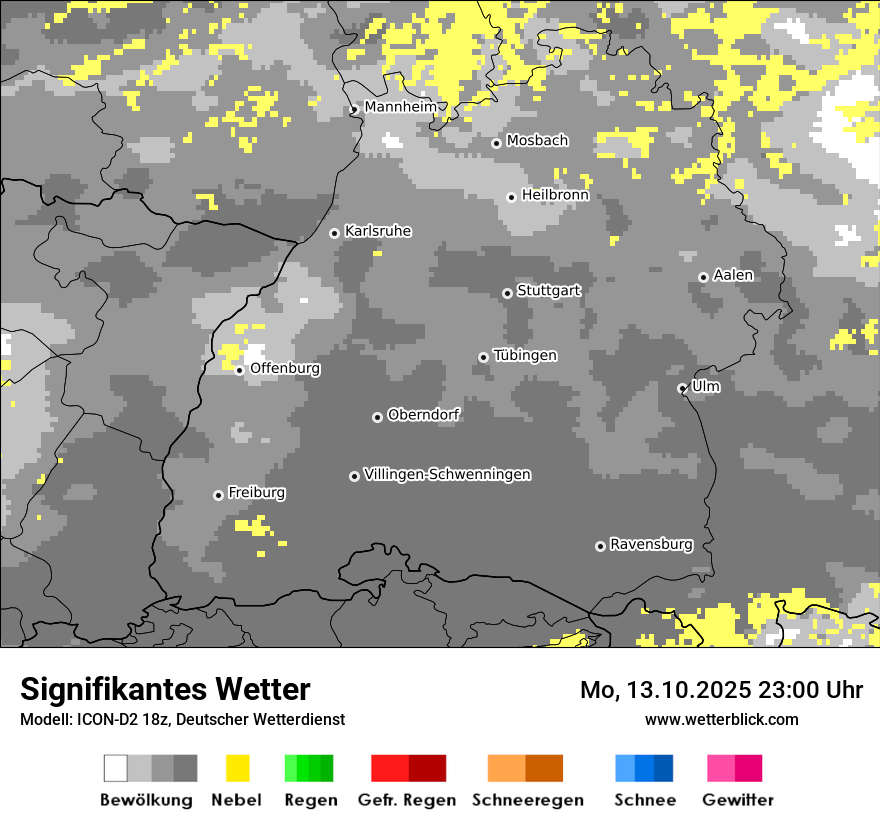Modellkarten Signifikantes Wetter