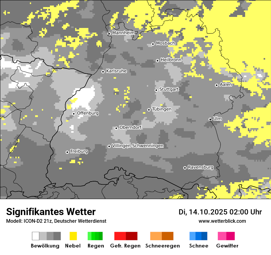 Modellkarten Signifikantes Wetter