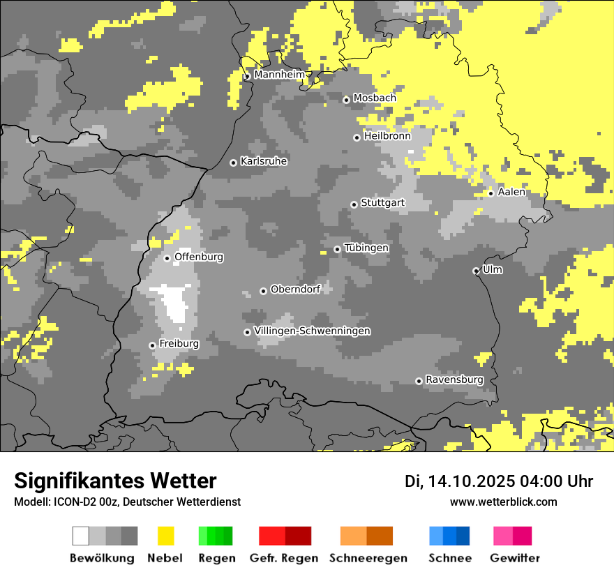 Modellkarten Signifikantes Wetter