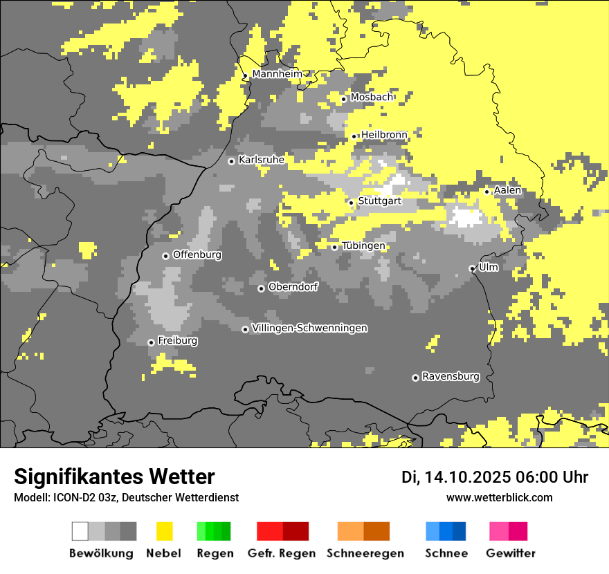 Modellkarten Signifikantes Wetter